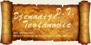 Đenadije Teofanović vizit kartica